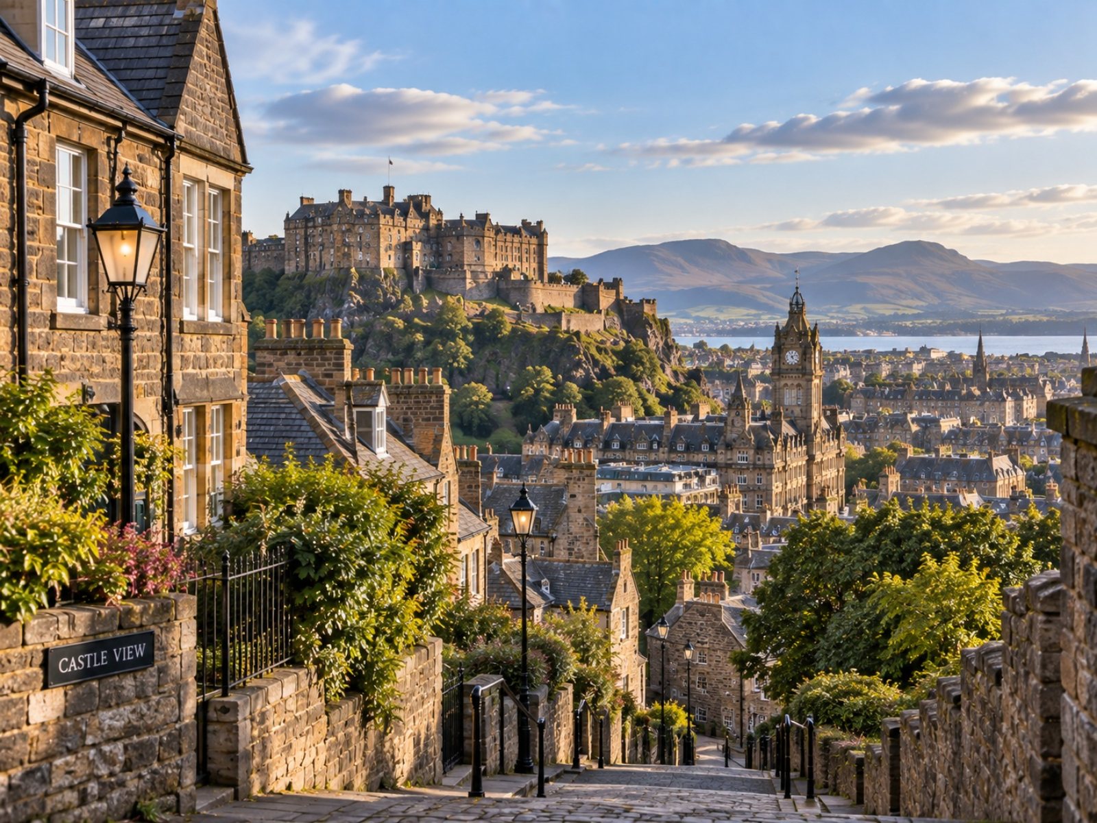 Residential street in Scotland, typical of homes needing home improvement work